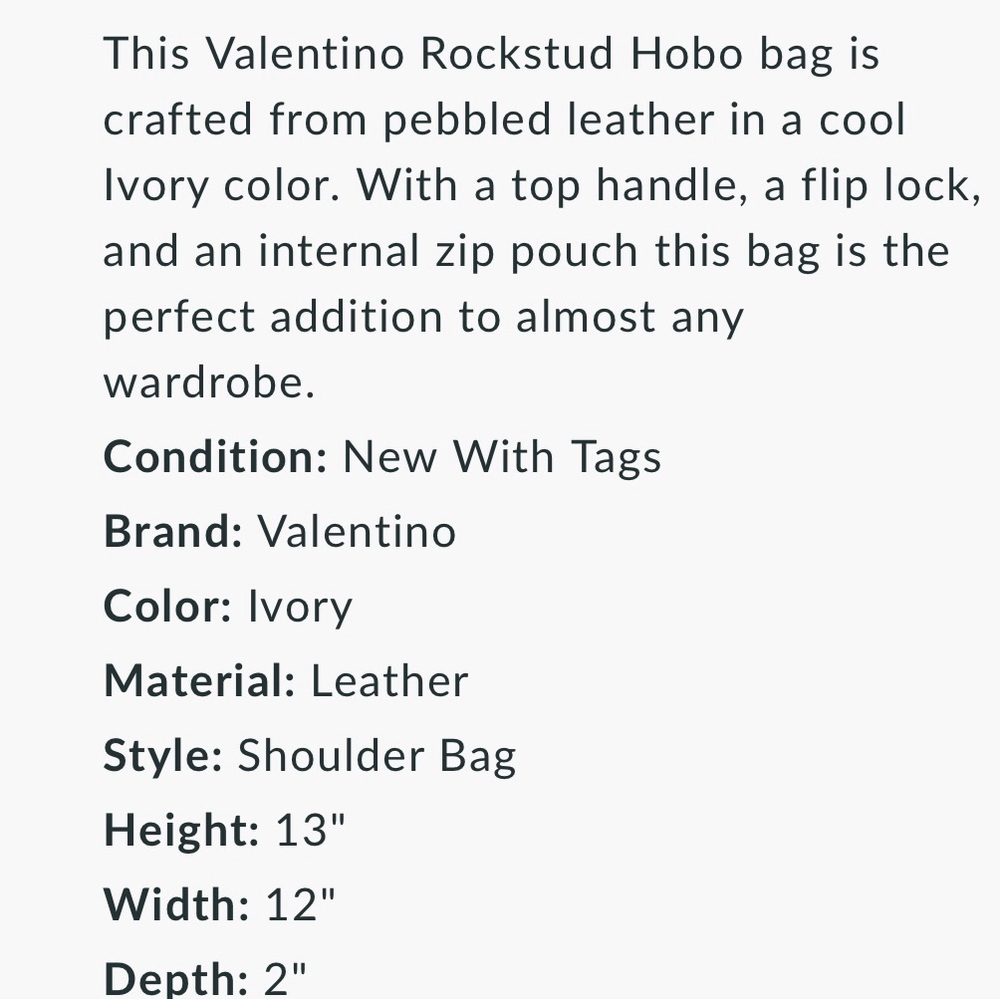 Valentino Ivory color